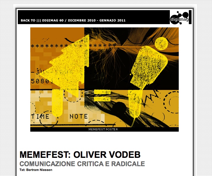 Brand new on Digimag: Article+Interview about Memefest